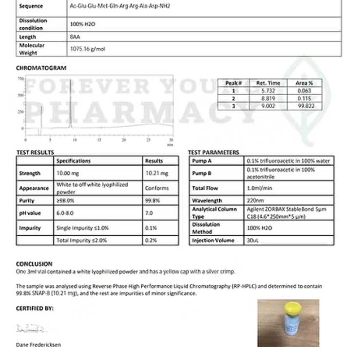 SNAP-8 use sterile water to reconstitute