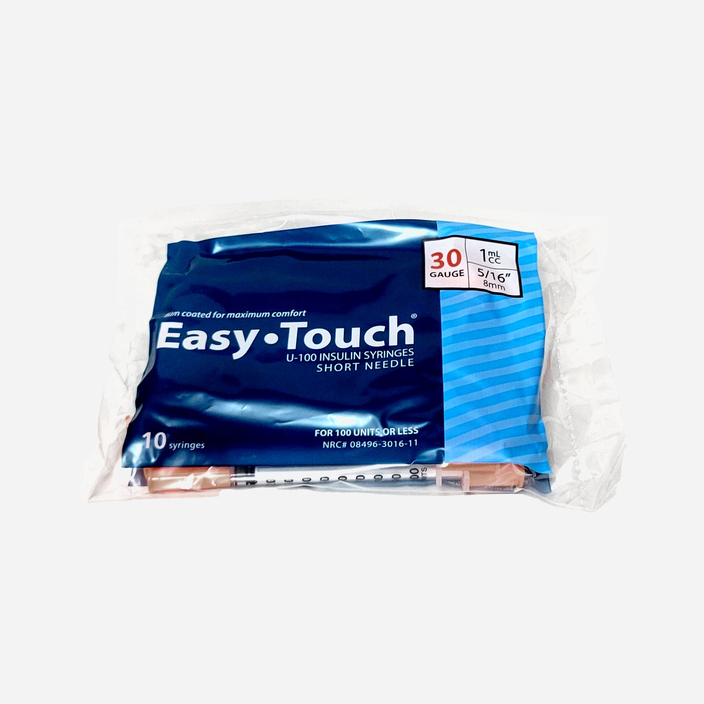 Insulin Syringe, 30g , Bag of 10